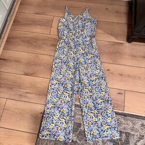 NWT Copper Key girls jumper XL full length romper floral summer pants jumpsuit